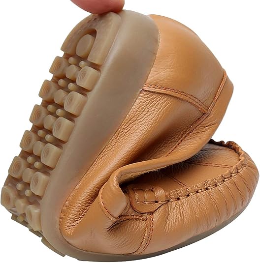 ANUFER Ballerines Cuir Véritable Femme Talon Compensé 2.5 Cm - Chaussures Confort Marche Quotidienne
