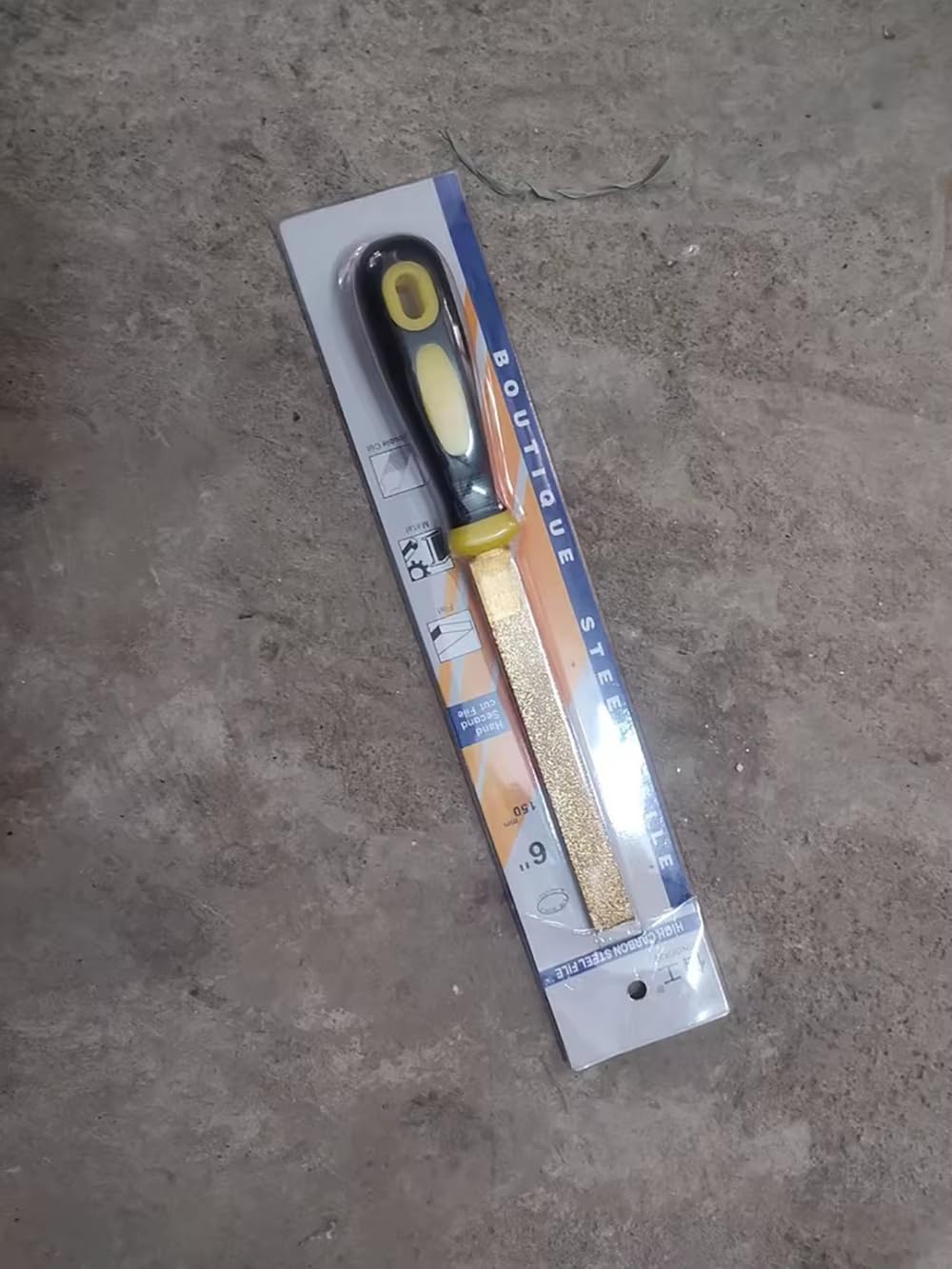 Limas con Revestimiento de Diamante, Grano 80, Herramientas de Limas Planas con Mango de Plástico para Metal, Vidrio, Madera, Piedra, Pulido Y Grabado.