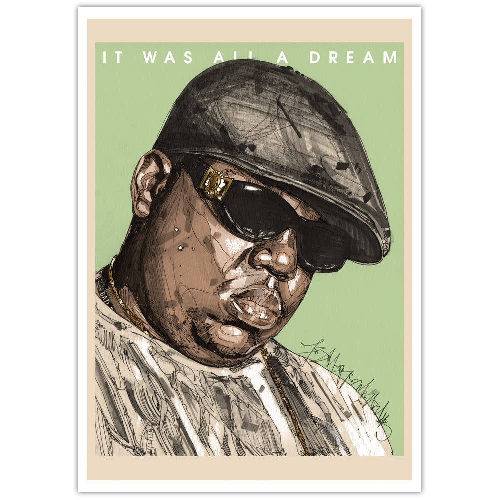 Hip Hop - Poster Rap 02 29,7 x 42 cm (A3) - incorniciato e firmato
