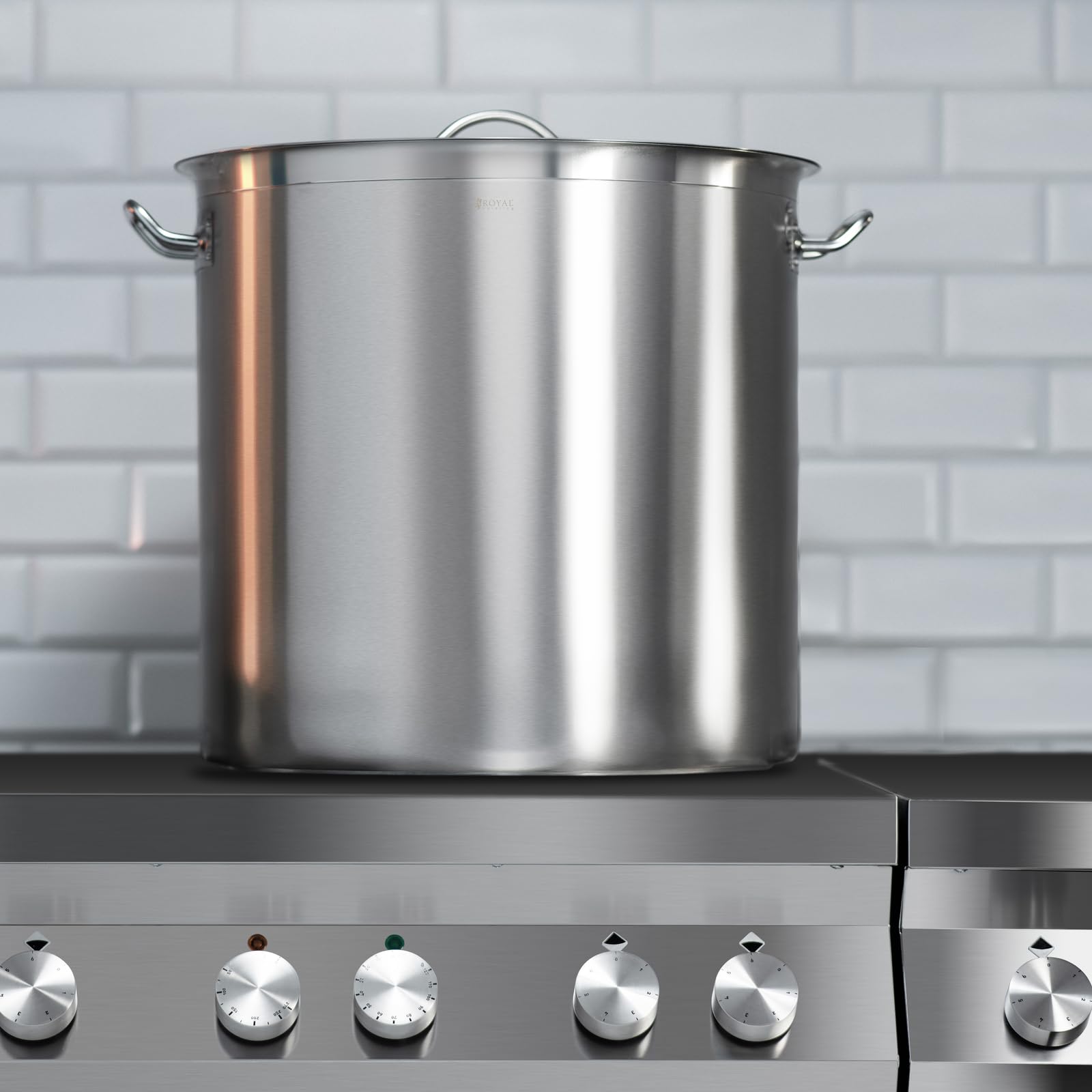 Royal Catering Kochtopf Induktion 70 L Ø 45 cm mit Deckel Edelstahl-Topf Induktionsherd-Topf Induktionskochtopf Edelstahltopf