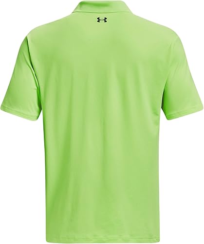 Vista 6 de Under Armour Polo para hombre Nylon y Mezcla de Elastano (as1, Alpha, L, Regular, Quirky LimePitch Grey 752), Lima