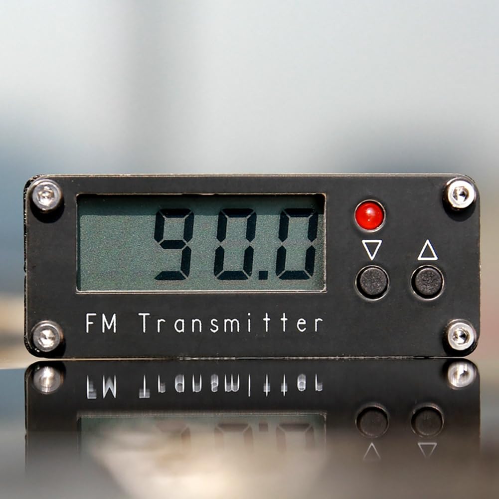 Émetteur FM 2KM 76-108Mhz Affichage Numérique Émetteur Stéréo 0,5W 500mW pour Station de Diffusion Radio avec Antenne