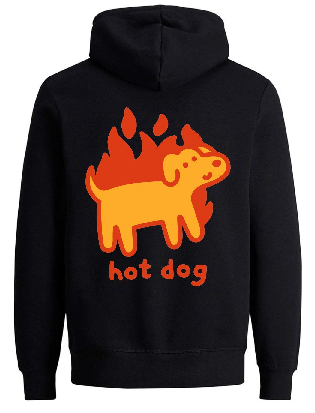 Sweat à capuche Hod Dog imprimé chien rigolo style épuré pour homme et femme taille XXL