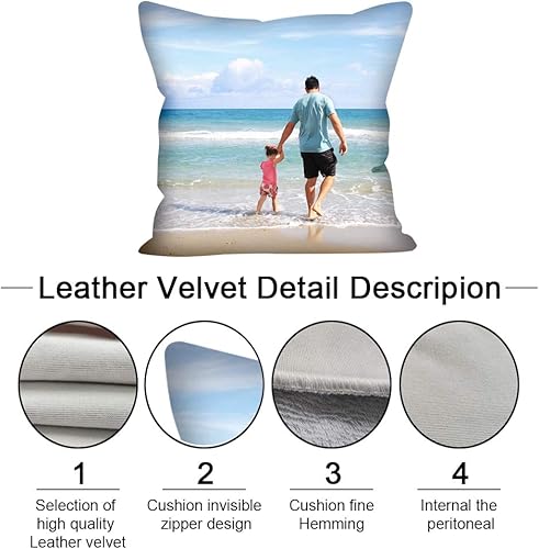 Miniatura 3 de Almohada personalizada para mascotas, almohadas de fotos (rellenos incluidos), almohada de diseño con texto fotográfico, regalo conmemorativo