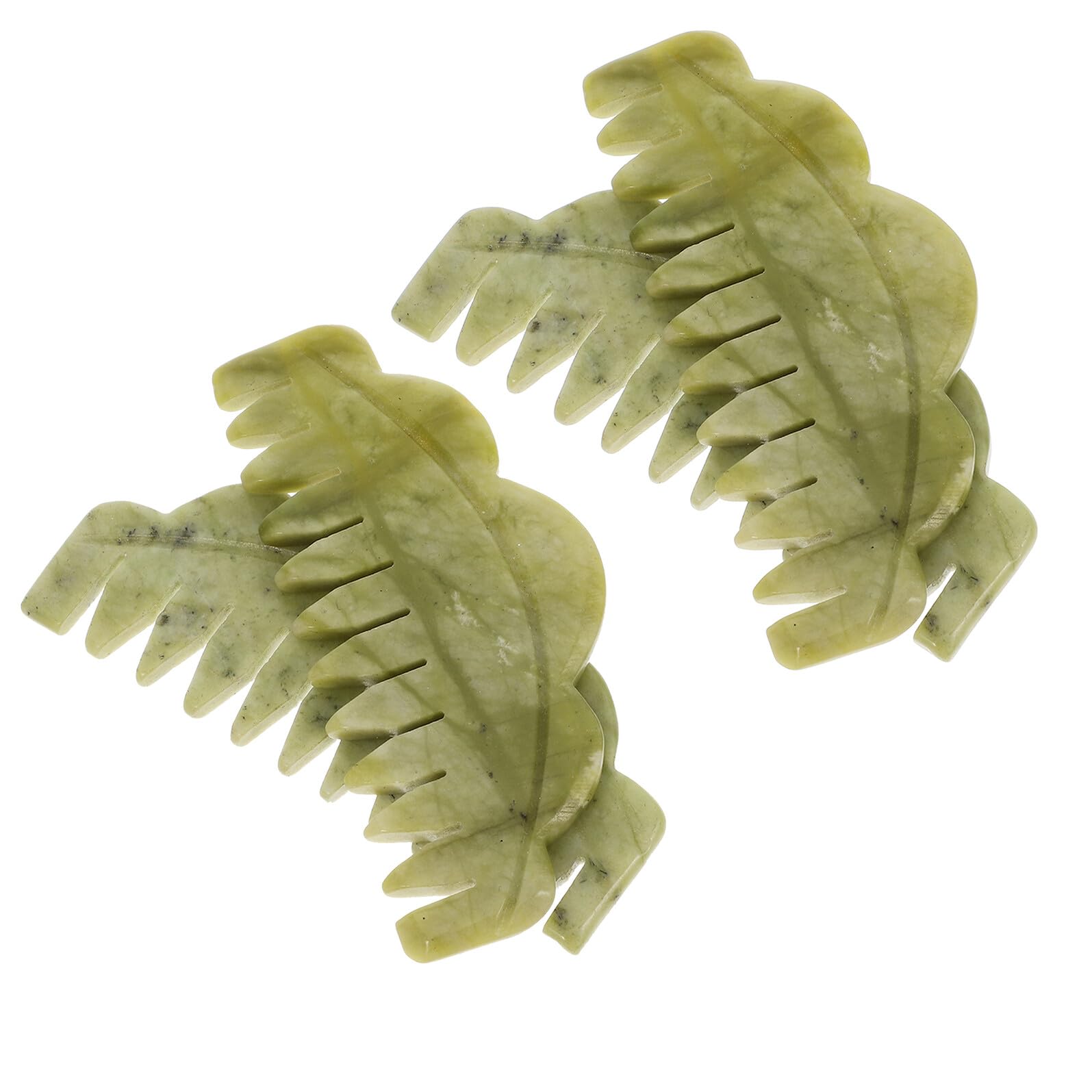 PACKOVE 4pezzi Pettine Gua Sha per Capelli in Pietra Preziosa Pettine Massaggiante per Capelluto Portatile per Massaggio del Capelluto Strumento Gua Sha per Massaggio della Testa