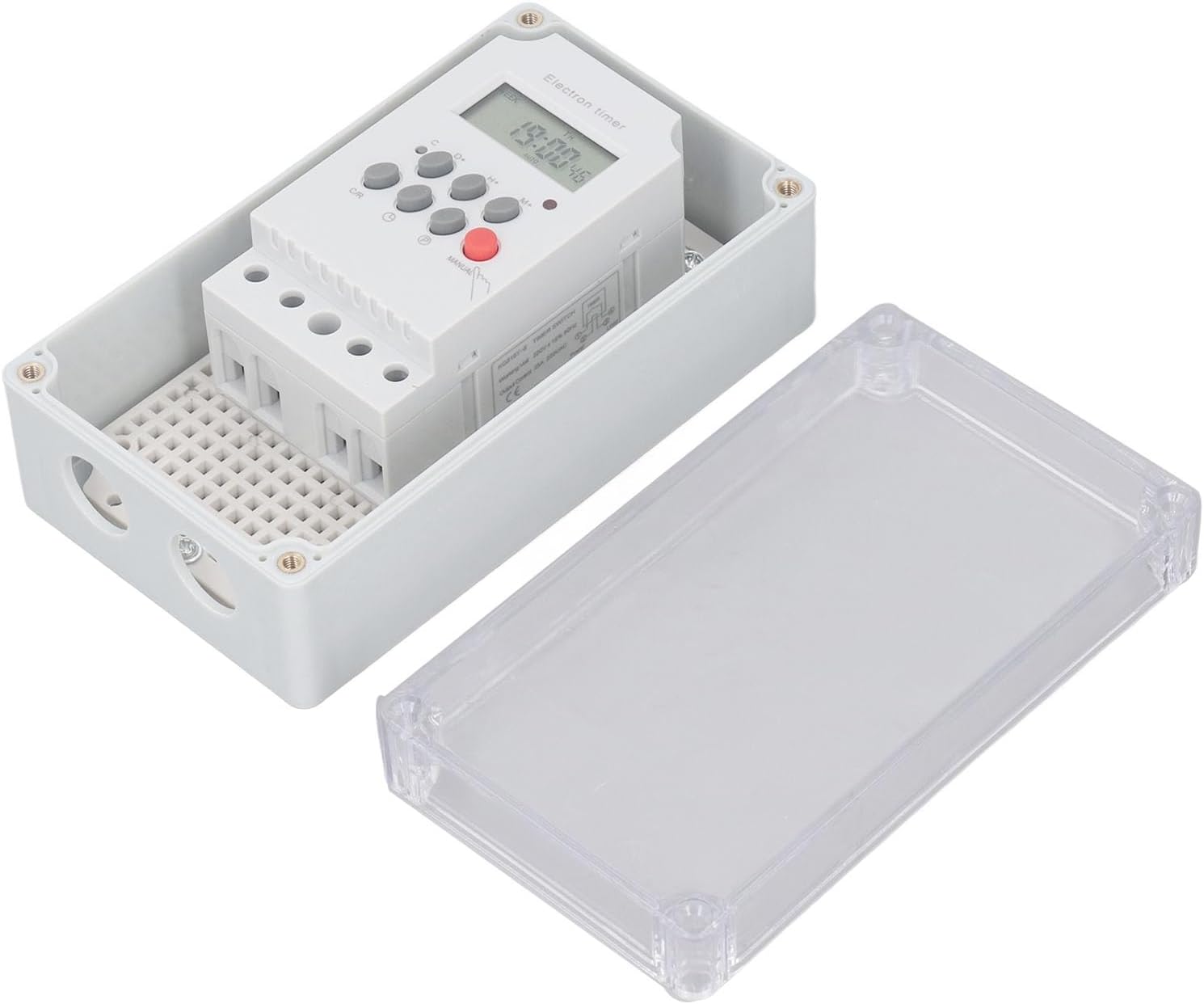 Swimming Pool Pump Timer Digital Timer Box Programmable Time Control Switch for Heater Spa Motor (DC 12V)