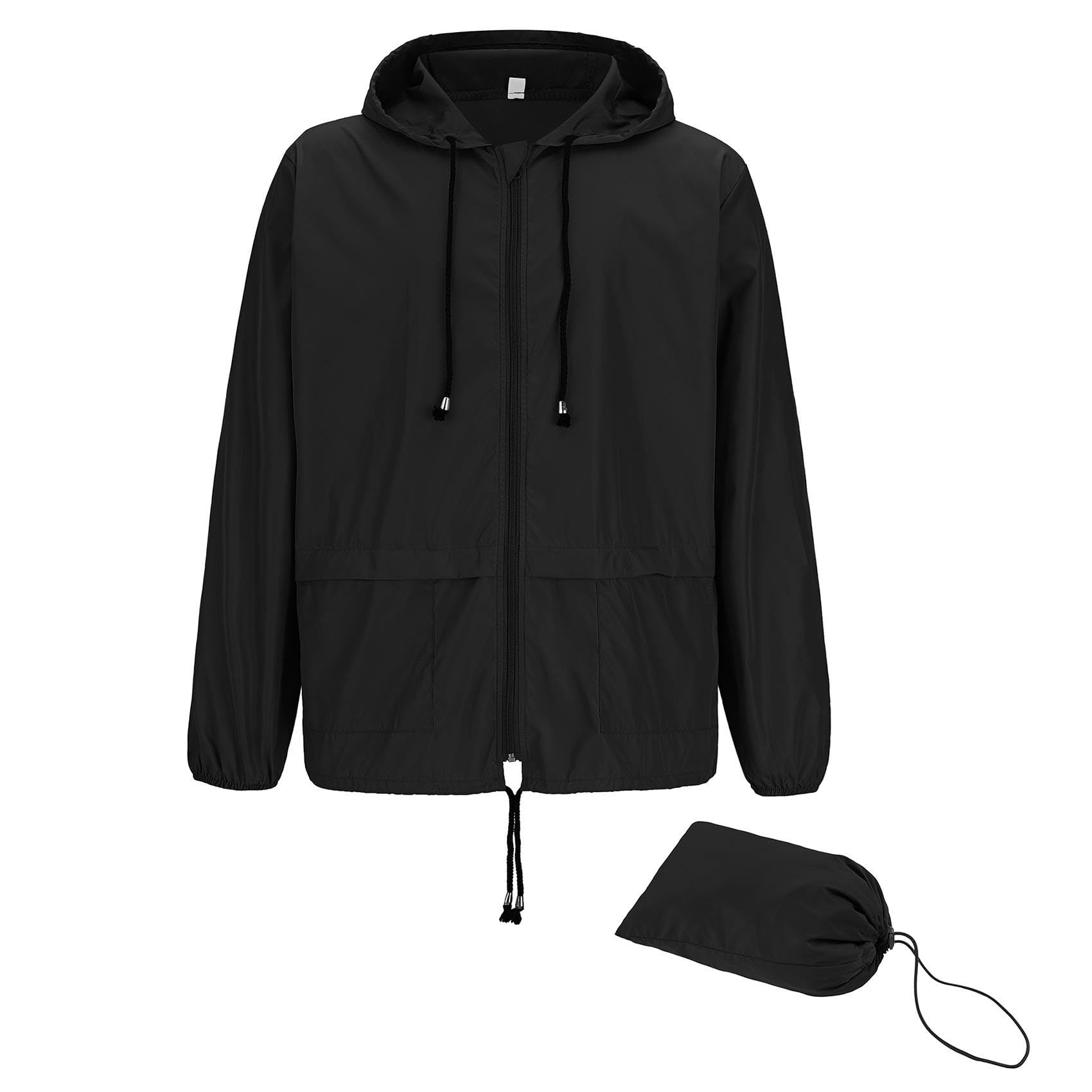 DurioDurio Packable Rain Jacket for Men Lightweight Rain Coats for Men Waterproof Windbreaker Jackets with Hood Cycling Running
