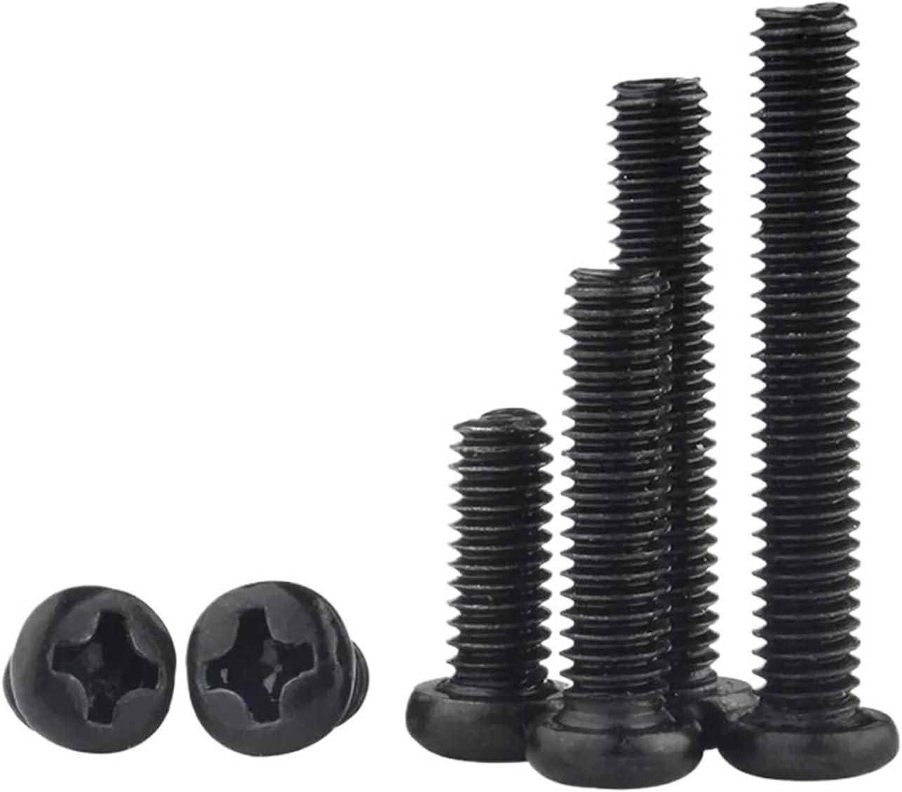 Round Head Cross Screw, 200pcs Small concave Flat Head Bolt.(M4x20mm)