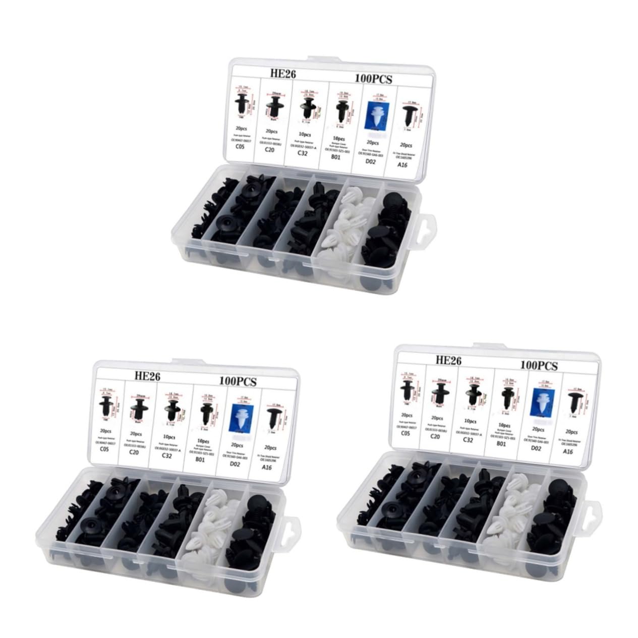 CALLARON 300 Pcs Boxed Combination 100pcs