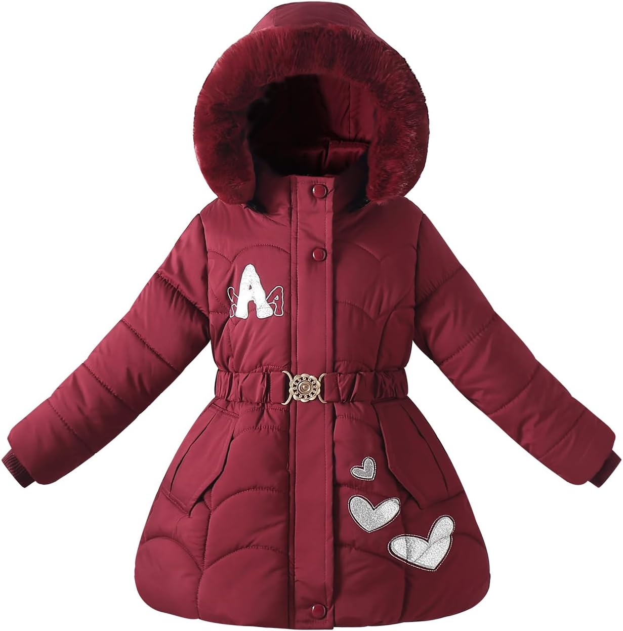 Winter Coat for Little Girl Fleece Jacket Heavyweight Clothes Kid Snow Outwear