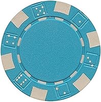 Vista 11 de Da Vinci, 50 fichas de póquer de cerámica compuesta, rayas, 11,5 gramos.