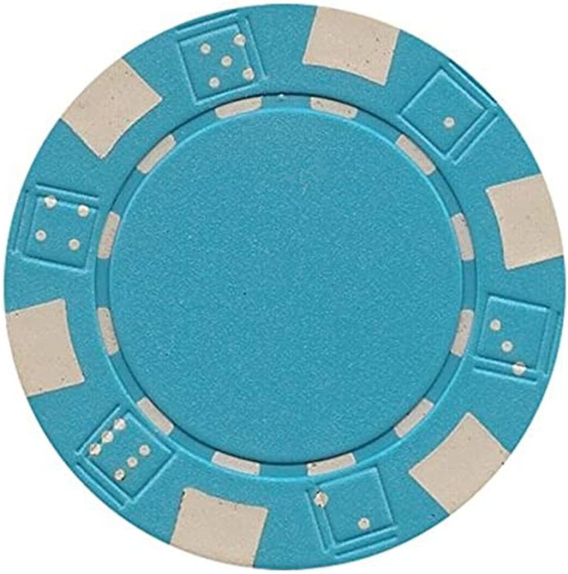 DA VINCI 50 Clay Composite Dice Striped 11.5 Gram Poker Chips, Choose from 11 Colors