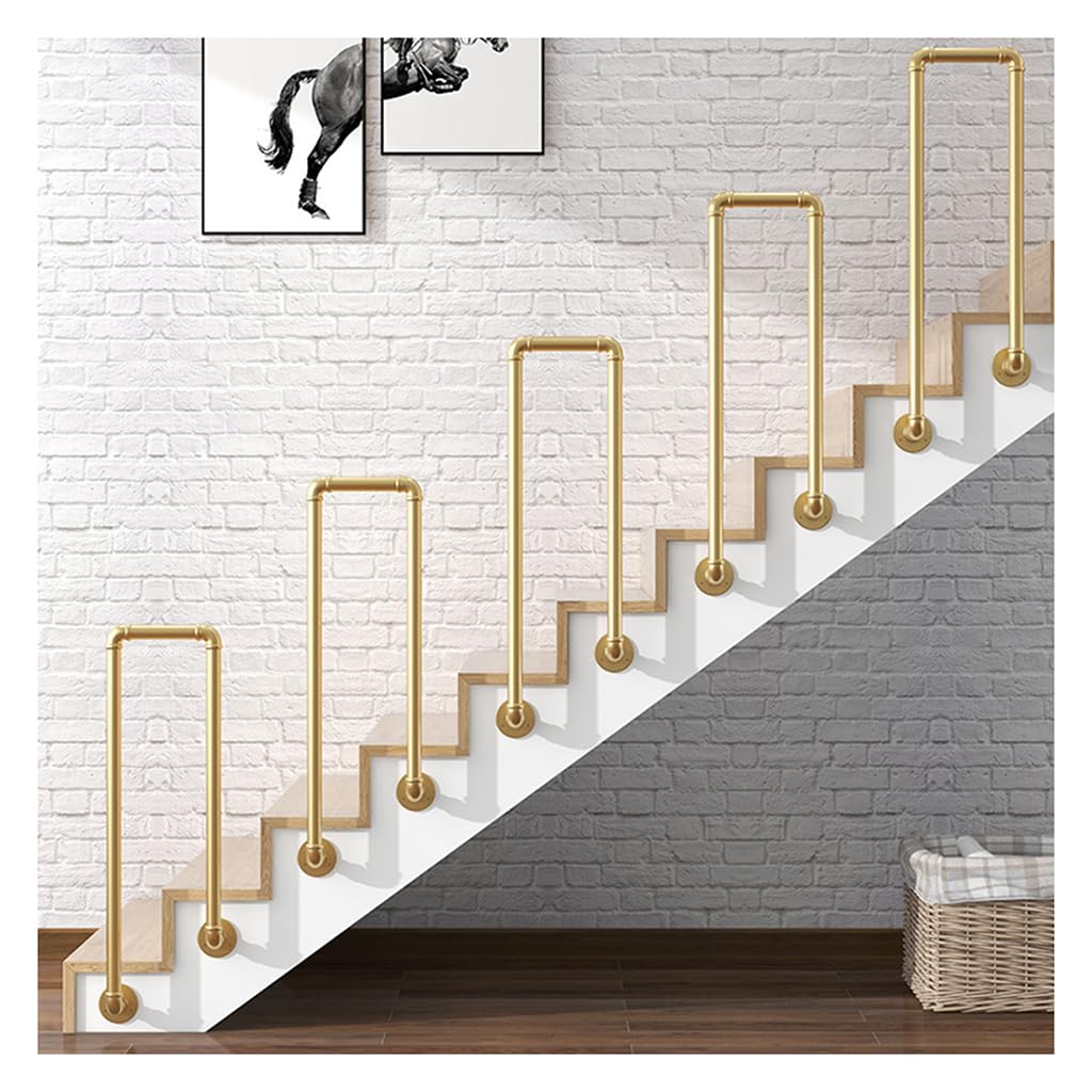 Rambarde d'escalier extérieur fer robuste avec rampe antidérapante en U