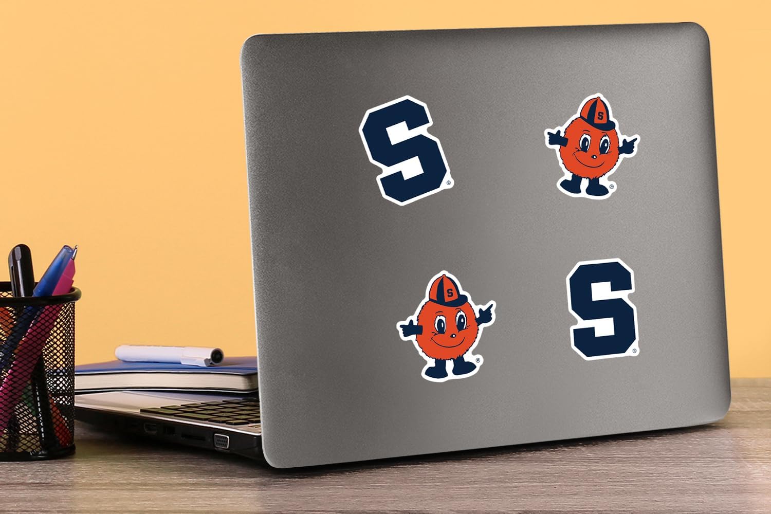 Syracuse University Secondary Logo 50ct Vinyl Sticker Pack – Large Waterproof Orange Mascot & Block‑S Decals for Laptops, Water Bottles, Tablets, Scrapbooks, Vehicles & More - Image 3