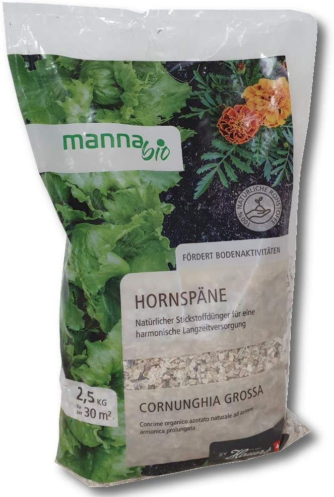 Manna Bio Hornspäne 2,5 kg Langzeit Universaldünger Gemüsedünger