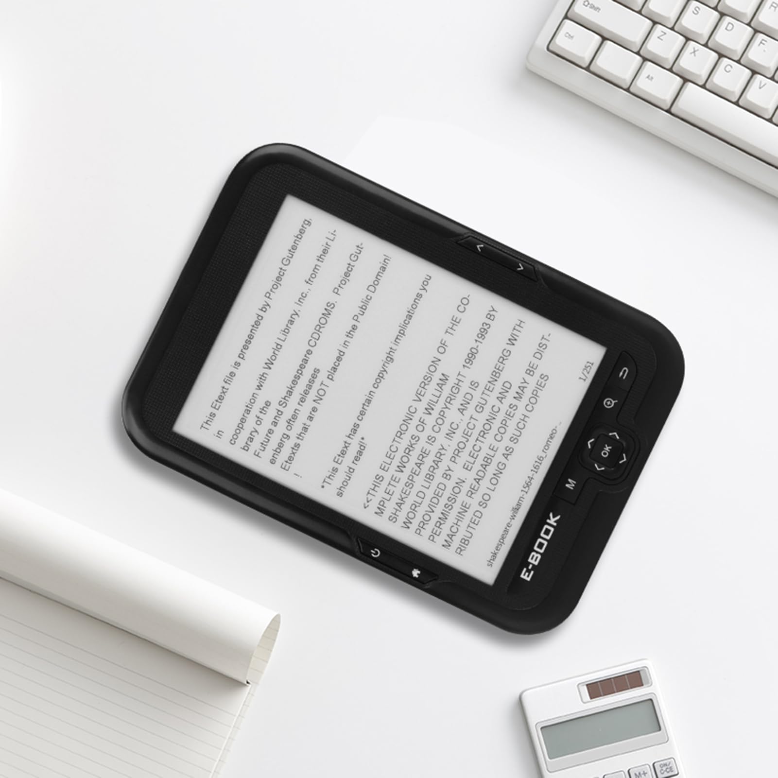 docooler Bardzo przejrzysty ekran atramentowy, czytnik e-booków, podwójna pamięć RAM, bogate funkcje, odtwarzanie muzyki, dowolnie konfigurowalne czcionki 1024 x 768 grupa docelowa