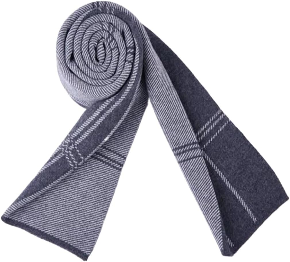 JSEIAJB Autumn and Winter Wool Scarf Thickened and Warm Business Men's Neck Gift