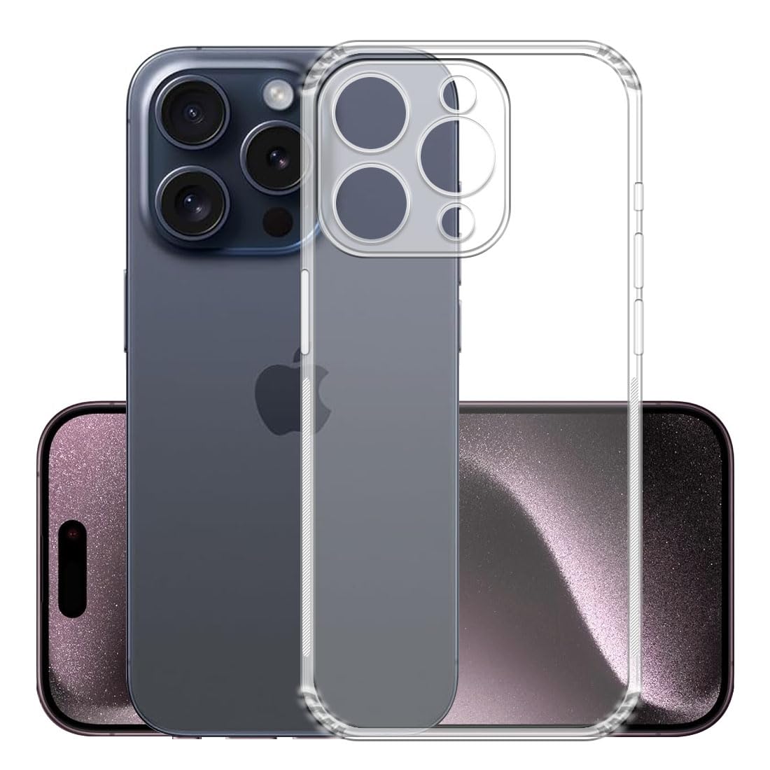 Amazon Brand- Solimo Basic Case for Apple iPhone 15 Pro Max (Silicone_Transparent) (B0CRTHXP15) Amazon Price History, Amazon Price Tracker