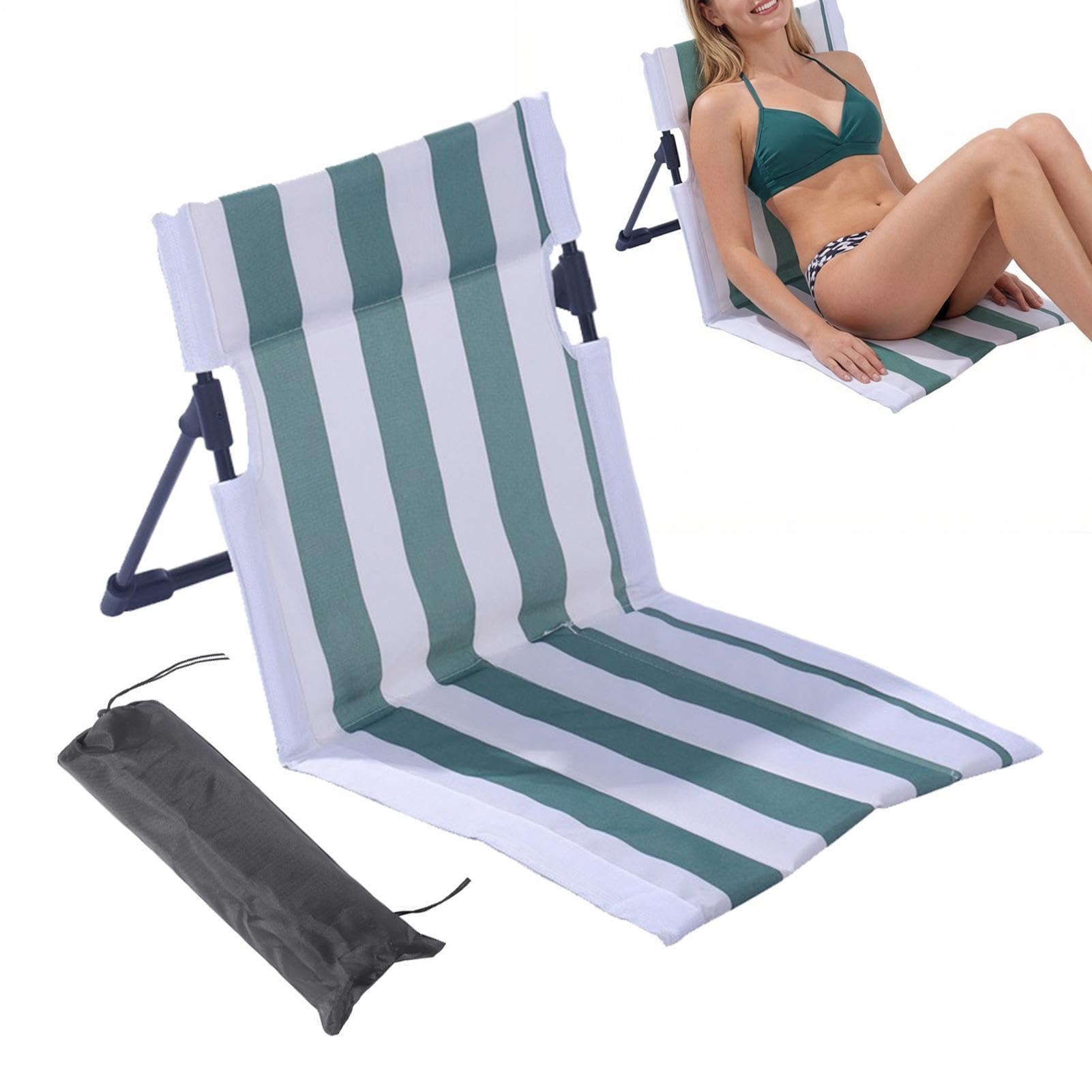 Chaise de plage pliable sac à dos avec chaise longue extérieur pour terrasse