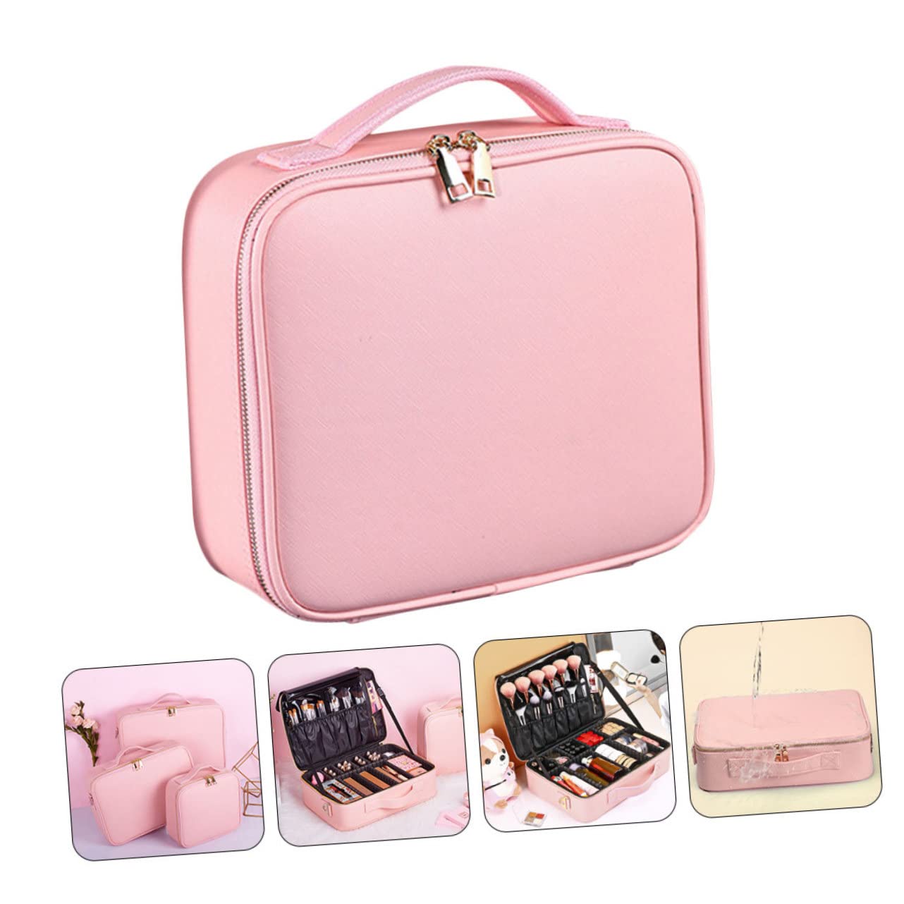 Didiseaon Trousse De Maquillage Avec Miroir - Trousse De Maquillage Pour Voyage Et Maison - Accessoire Indispensable Pour Coiffeur Maquilleur Et Beauté