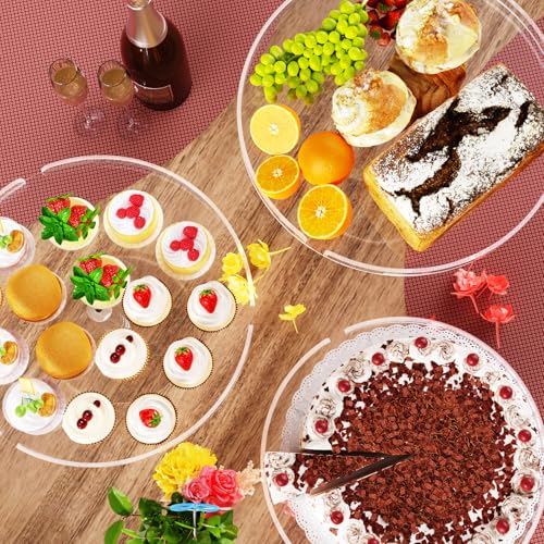 Bakzon Acrylic Cupcake Stand, Clear Dessert Dessert Table Display Set, Cupcake Tower Holder Display with Base for Wedding, Party, Baby Shower, 3 Set Round, Transparent by Bakzon - Image 6