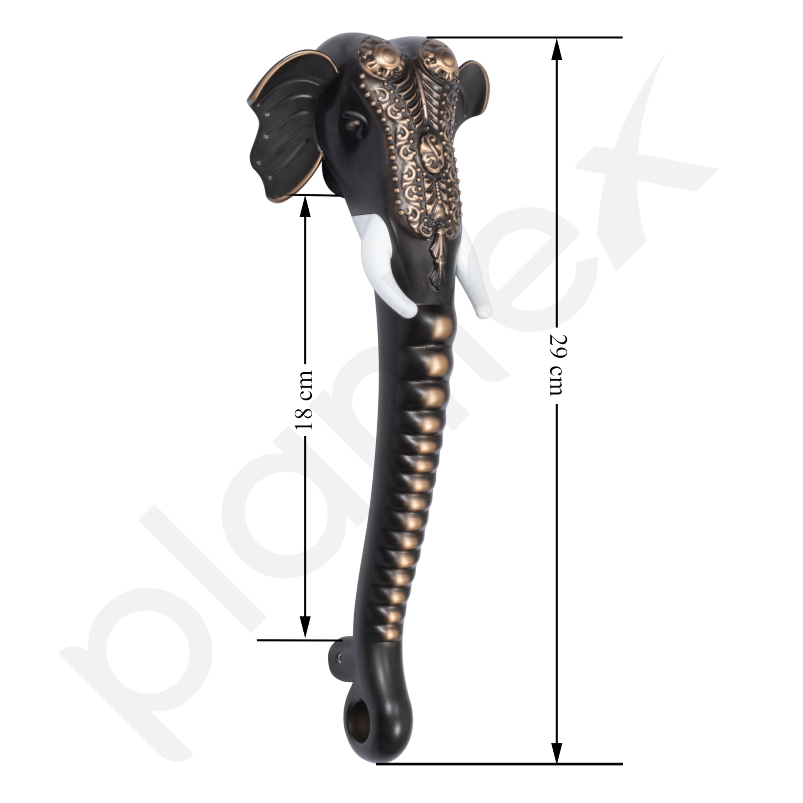 Plantex Heavy Duty Door Handle/11-inches Ganesha Main Door Handle/Door Pull Push Handle/Door & Home Decor - Pack of 1 (Copper Antique Finish) - 3 Years Warranty 1