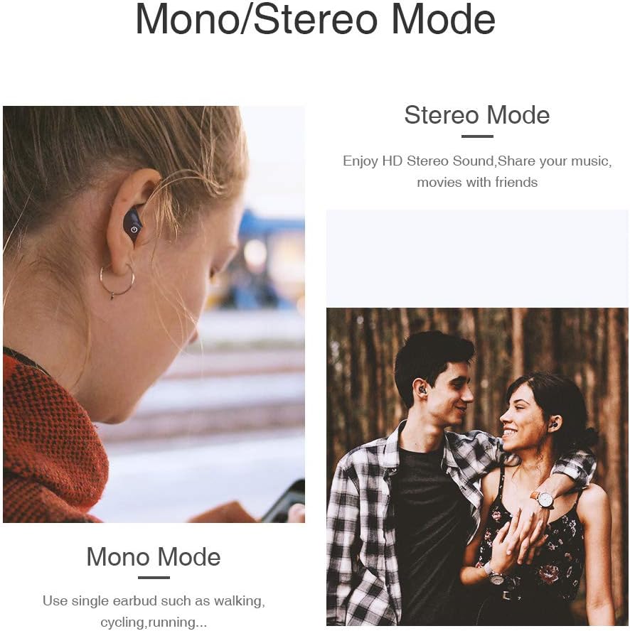 Bluetooth Earbuds Wireless Headphones, Bluetooth 5.0 Headphone 3D Stereo Sound, Wireless Earbuds Dual Built-in Mic Auto Pairing Cordless Earbuds with LED Display Charging Case