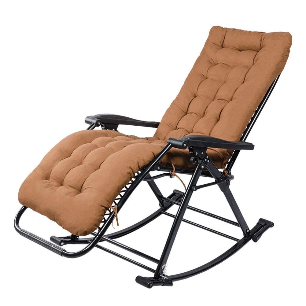 Chaise longue de jardin inclinable et transat rembourré en coton 200 kg