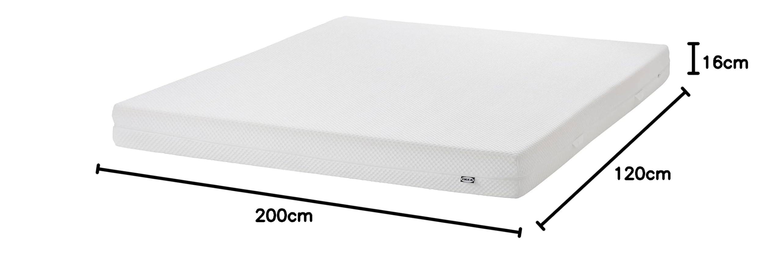 IKEA ÅBYGDA Foam Mattress, 120x200 cm, Firm/White : Amazon.co.uk