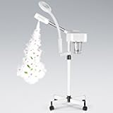 Nova Microdermabrasion Professional 2 in 1 Facial Steamer for Face Deep Cleaning Ozone Face Steamer with 5X Magnifying Lamp Hot Mist Function for Salon Spa Home Beauty Equipment