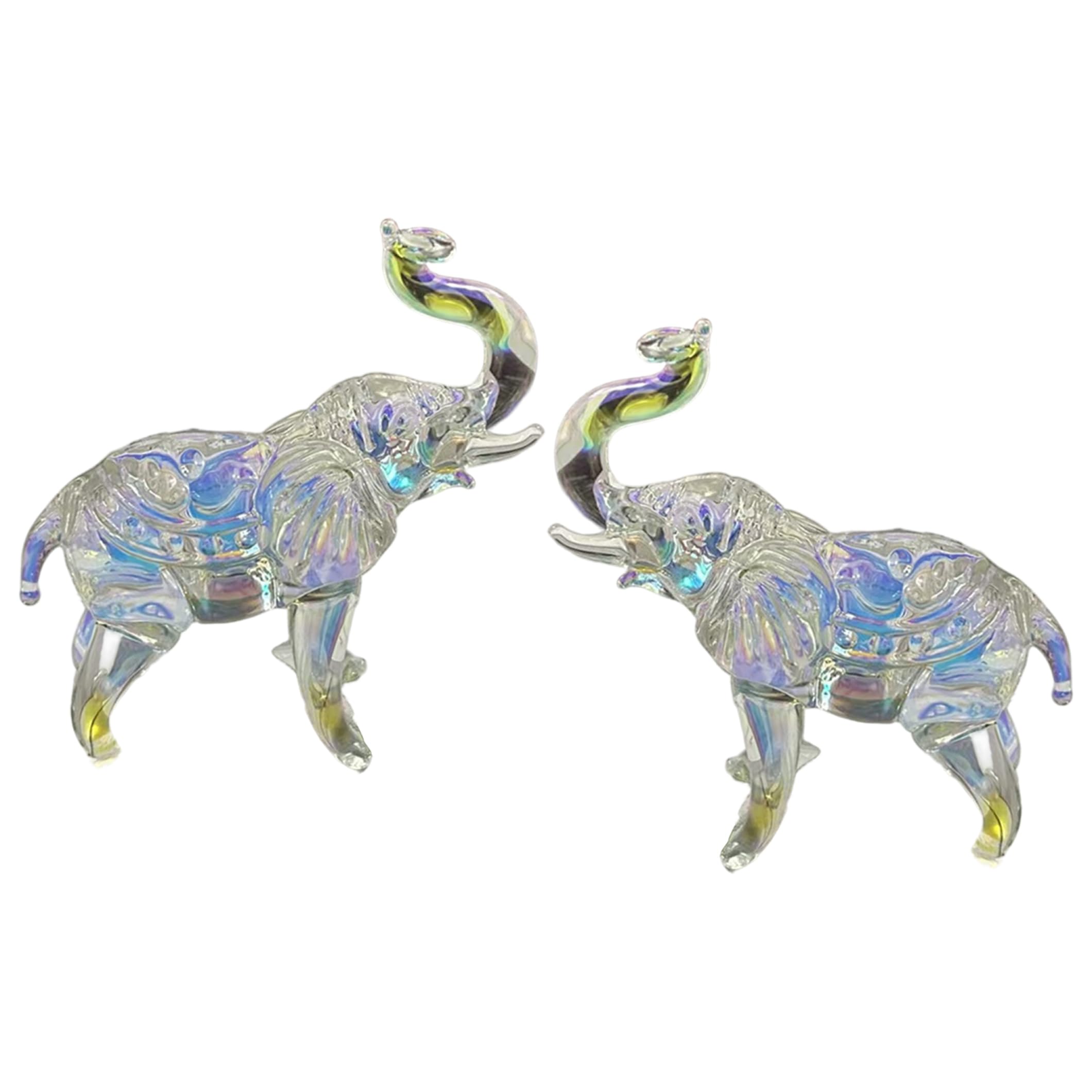 Figurine d'éléphant cristal transparent haut de gamme sculpture sculptée éclatante