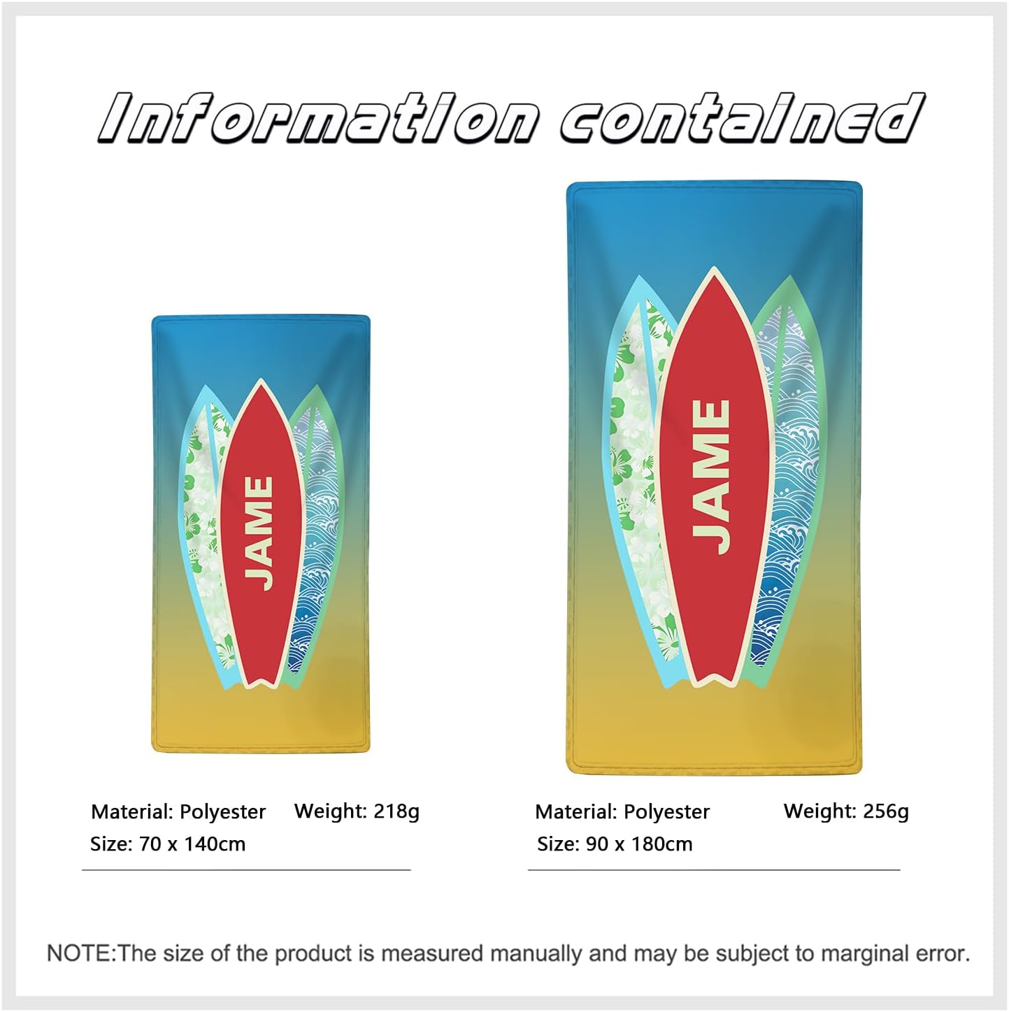 Personalized Beach Towel Microfiber Quick Dry Sand Free Beach Towel Bath Towel Swimming Towel Beach Mat for Travel Camping Swimming Pool Yoga Gym (Style 13)