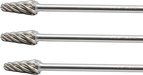 Miniatura 2 de TEMO SL-4L6 NF Aluminio Corte Carburo Rotatorio Lima, Cabeza de 12 Pulgada Cono de 14 Grados, Diámetro de 14 Pulgada 6 Pulgadas de Largo Mango