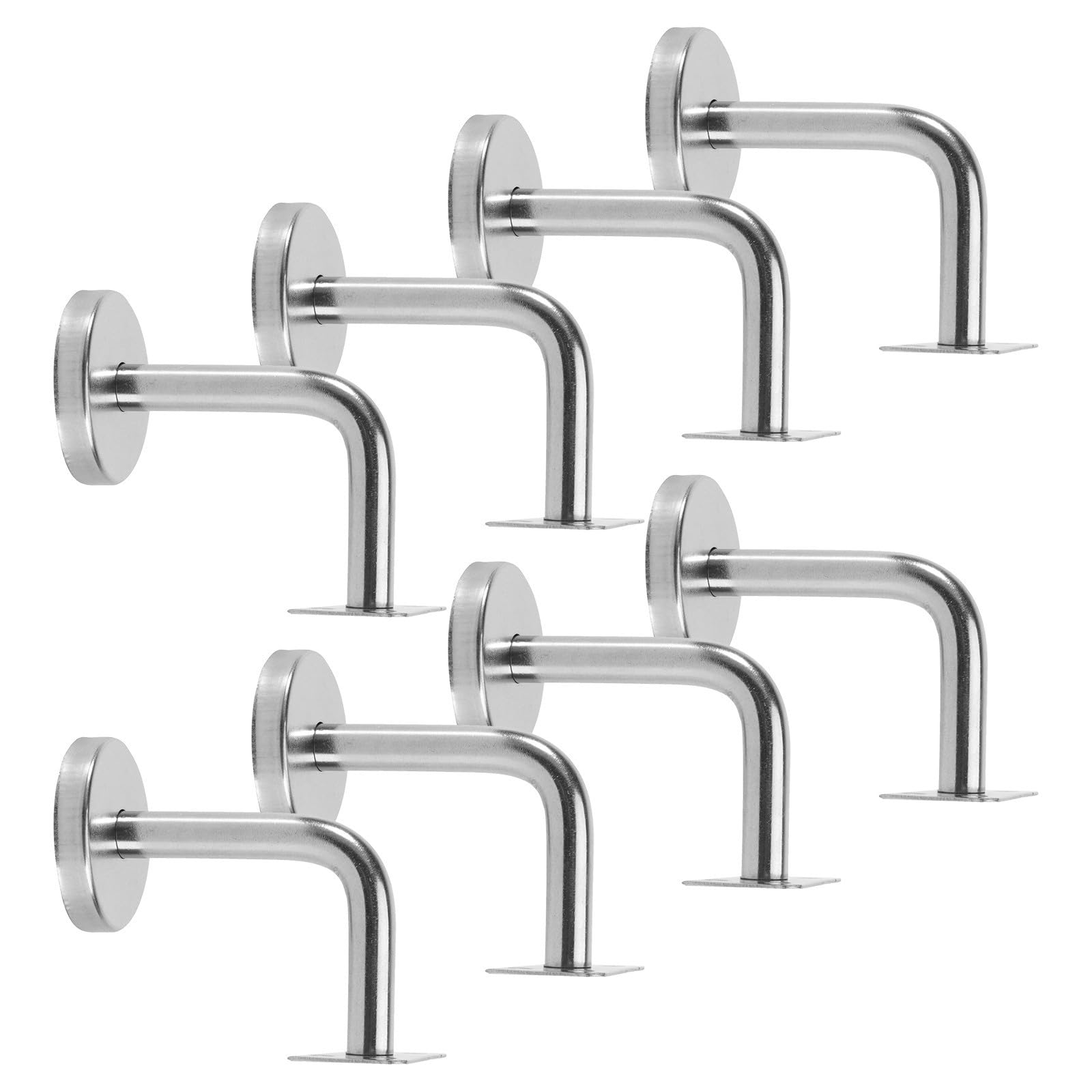 Barandilla de acero inoxidable pulido para escaleras interiores de diseño contemporáneo