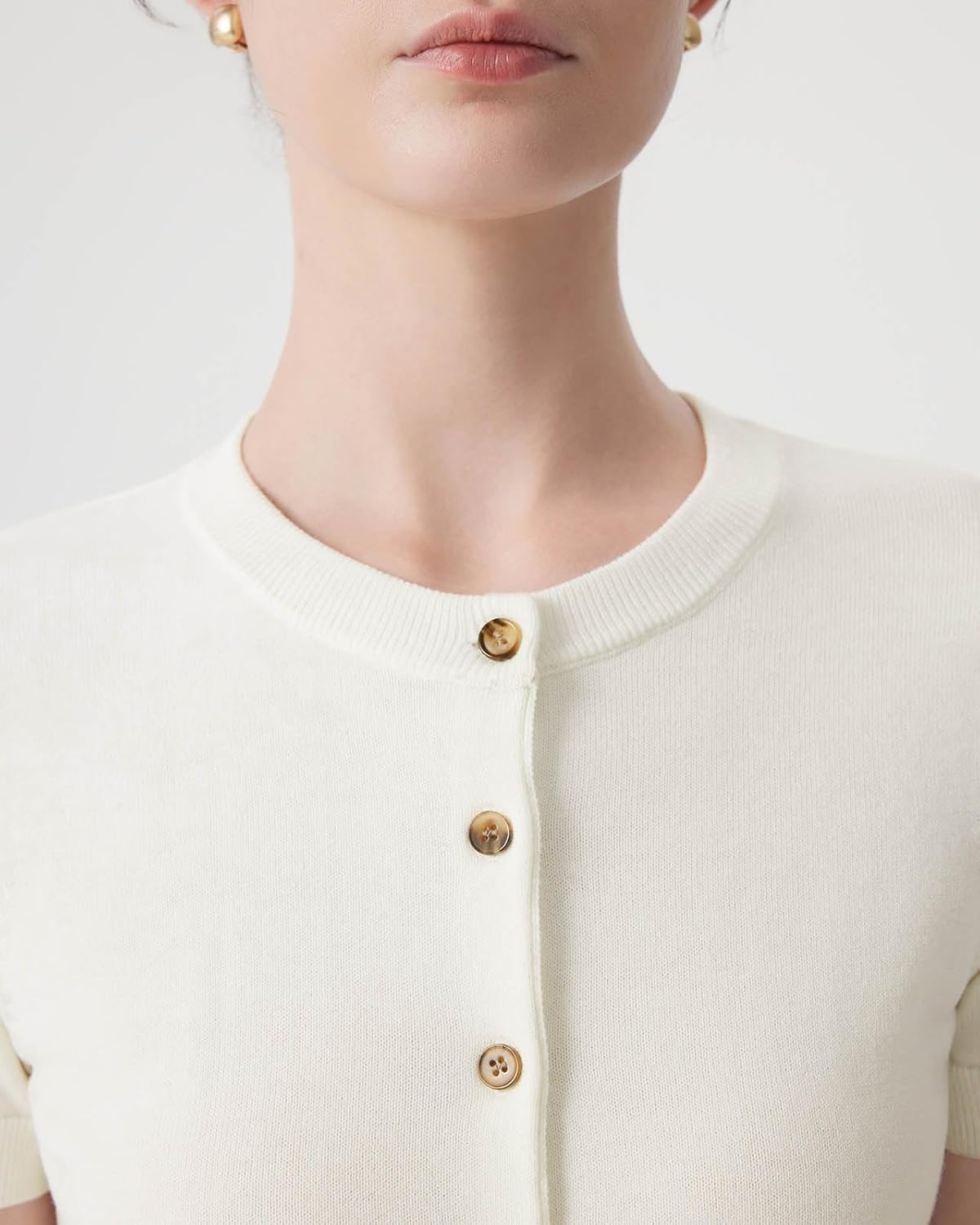 SUUKSESS Women Silk Cashmere Blend Cardigan Sweaters Summer Button Up Knit Outfits - Image 4