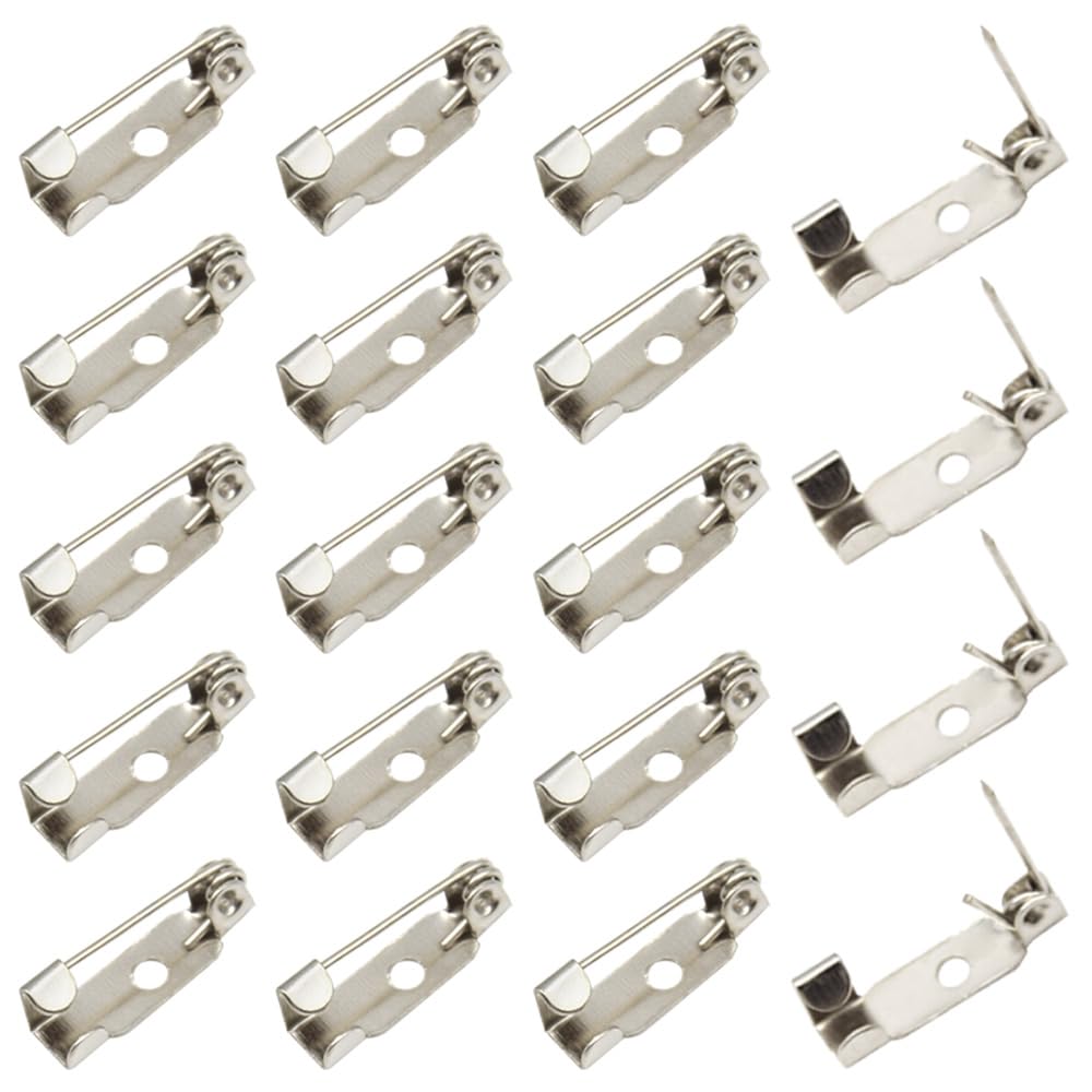 Yosawa 200 Pcs Brooch Pins, Backs with Safety Clasp, Locking Pins for DIY Crafts, Name Tags, Jewelry Making (15mm)