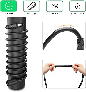 Amazon.com: 20Ft 14AWG Extension Cable,DC8mm Extension Cable with