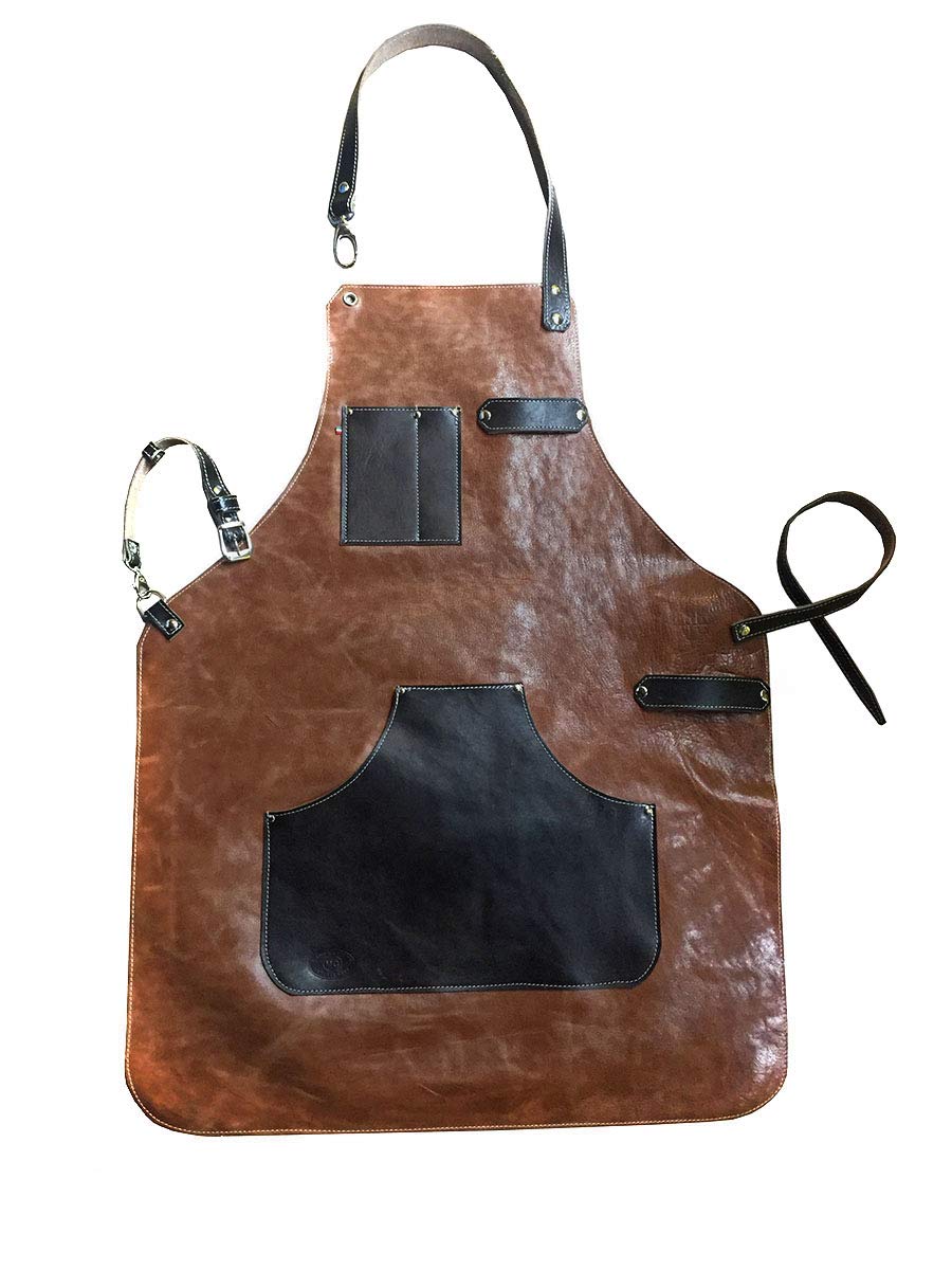 Grembiuli in pelle per Barman e Sommelier realizzato a mano in vera pelle di vitello