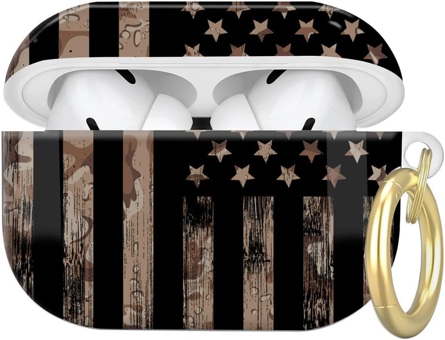 Miniatura 28 de Compatible con funda AirPod Pro de 2ª/1ª generación con llavero, funda protectora completa a prueba de golpes para auriculares inalámbricos Airpod