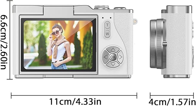 Equipped with a travel and vloggings 4K digital camera 64MP UHD 18x zoom and flipping screen mirrorless camera