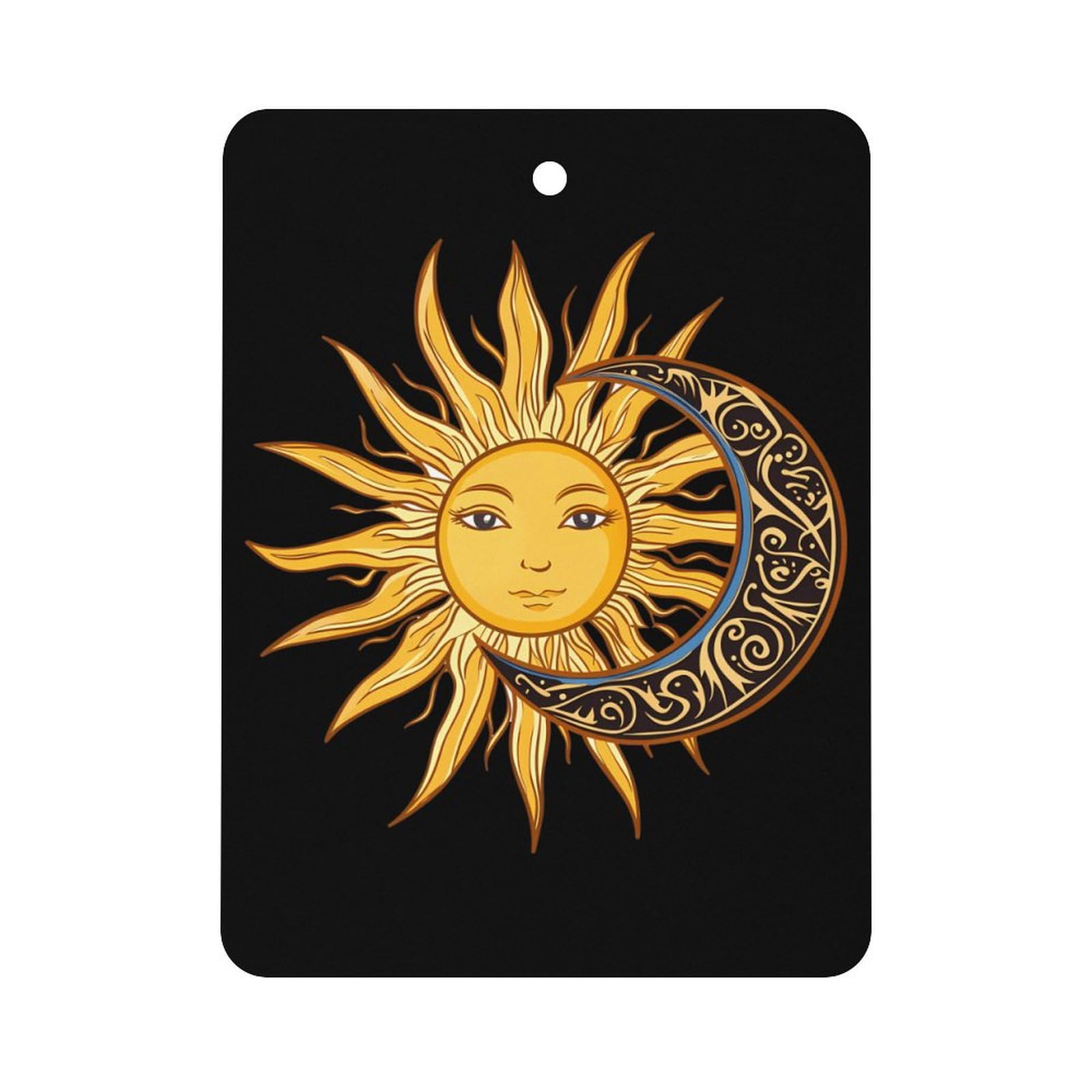 Sun And Moon Car Air Freshener Hanging Aromatherapy Tablets for Car Accessories Square