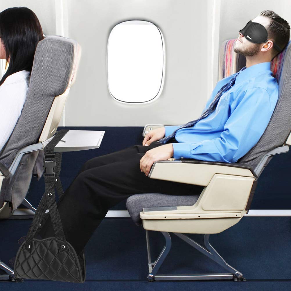 Repose-pied Avion Portable En Mousse Mémoire - Hamac Pour Jambes - Confort Longs Vols, Trains, Bureau