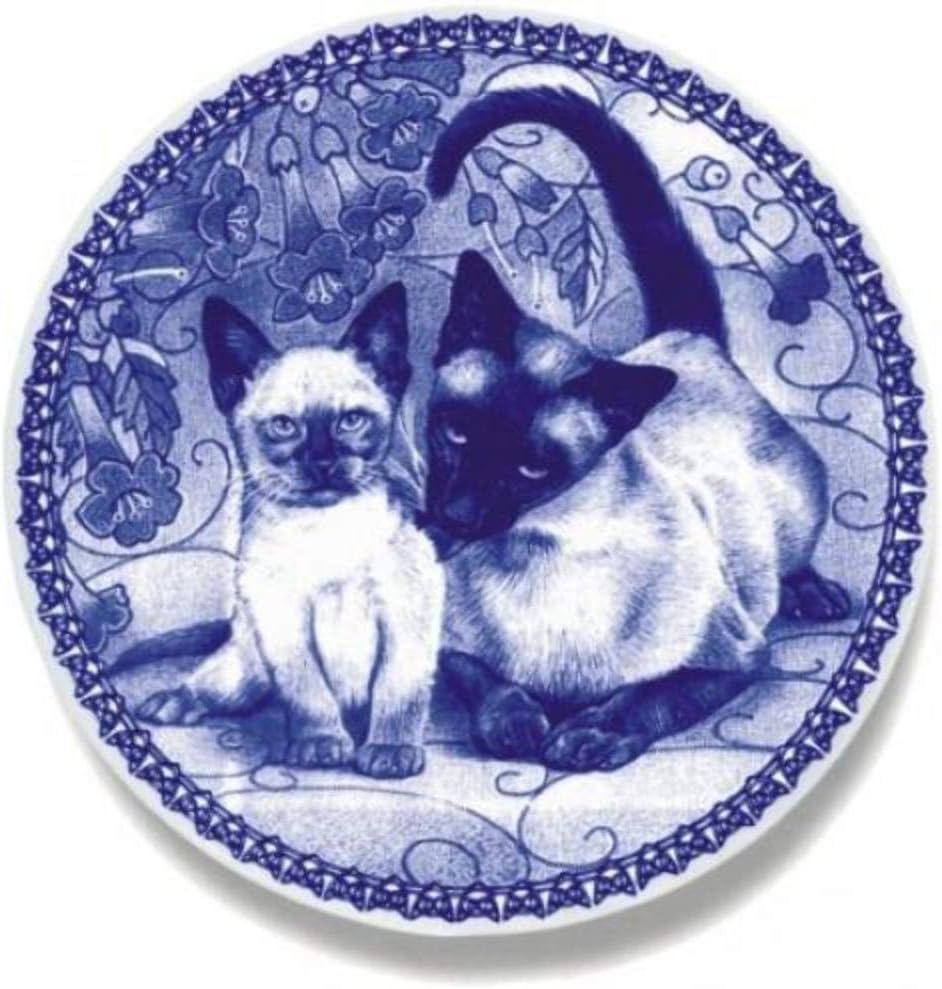 Siamese Cat Porcelain Plate For all Dog Lovers Size 7.61 inches