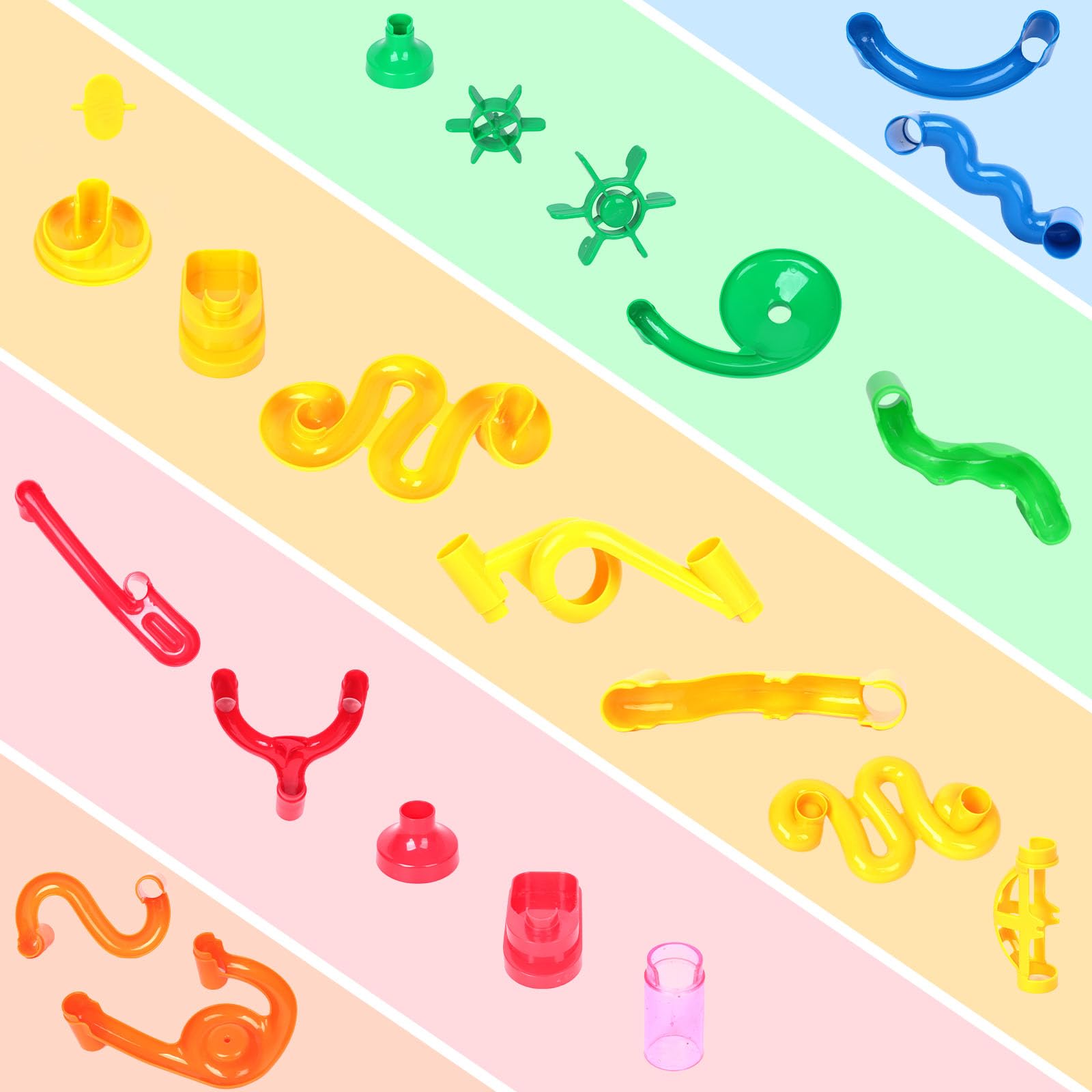 Juguetes de carrera de mármol, juego de 133 piezas de juguetes educativos de construcción con canicas de plástico para niños y juegos de padres e hijos, regalos STEM para niños y niñas 6