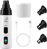 Silent Dog Nail Grinder Cordless Electric Pet Nail Trimmer USB Rechargeable Dog Claw Grinders Low Noise Diamond Bit Nails Clippers File Trimmer for Dogs & Cat