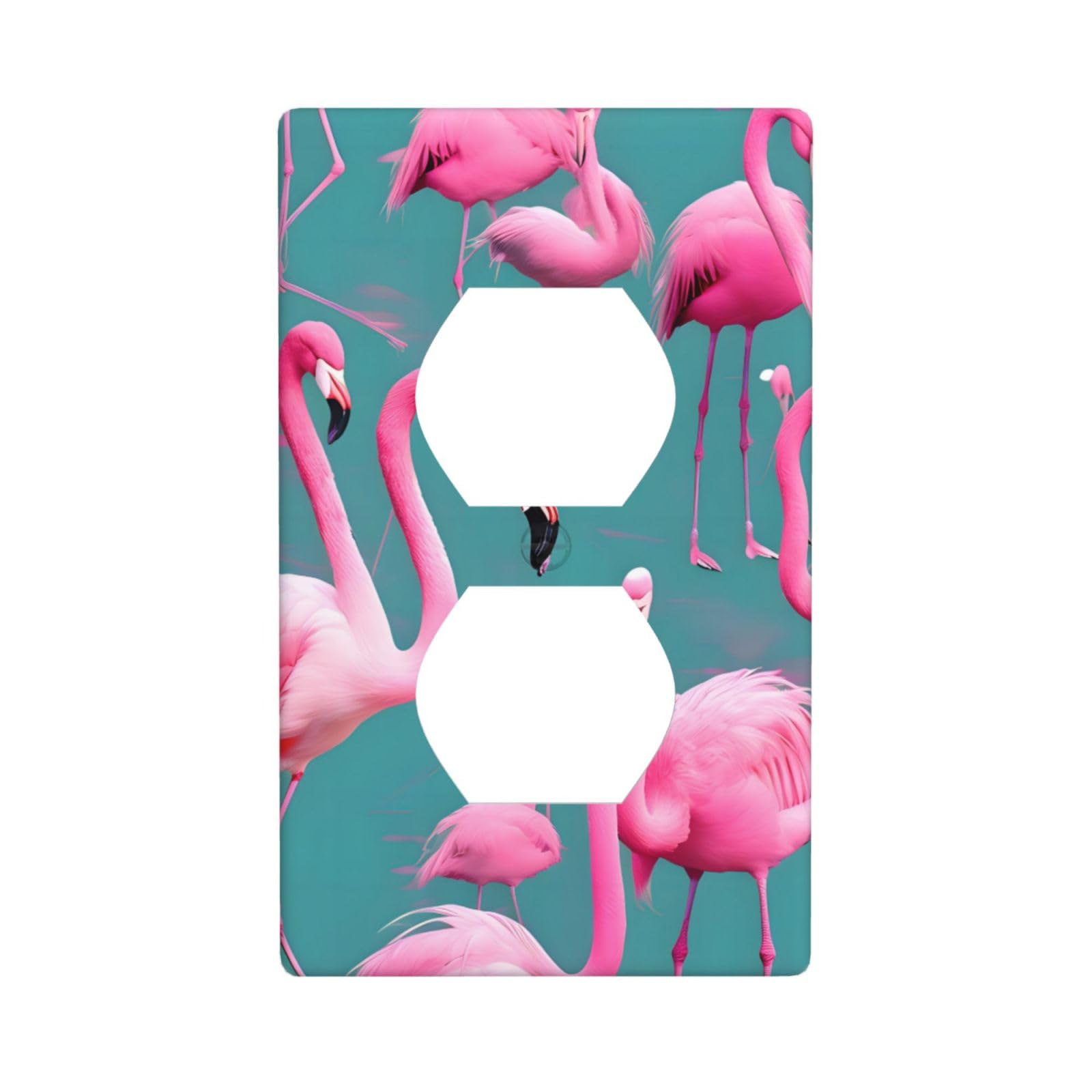 A Flock of Flamingos Decorative Switch Plate Cover-Unbreakable Polycarbonate Wall Plate for Home Office, 1 Gang with Screws