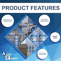 Vista 3 de Enjuague comercial para lavavajillas, hace un cubo de 5 galones, para lavavajillas de alta temperatura y baja temperatura, fuerza comercial