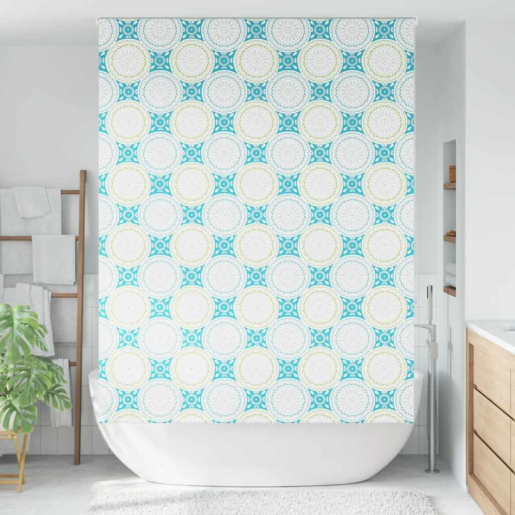 Rideau de douche imperméable en PEVA et sa fixation par chaîne pour bloquer les éclaboussures