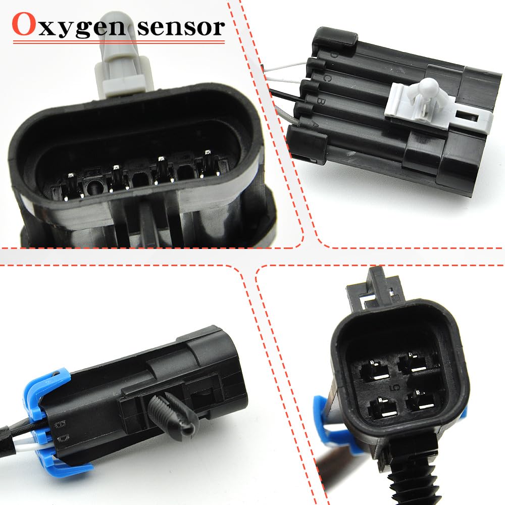 4PCS 234-4012 234-4018 O2 Oxygen Sensor Upstream Downstream Compatible with 1996-2002 Chevrolet Silverado C1500 K1500 Tahoe Suburban GMC Sierra Yukon Cadillac Escalade 4.3L 4.8L 5.0L 5.7L
