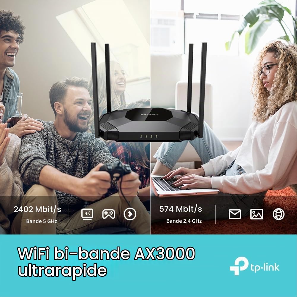 TP-Link TL-WA3001 Point d'accès WiFi AX3000, 1 Port Ethernet gigabit, Supports Passive PoE, idéal pour Les réseaux domestiques et de Bureau